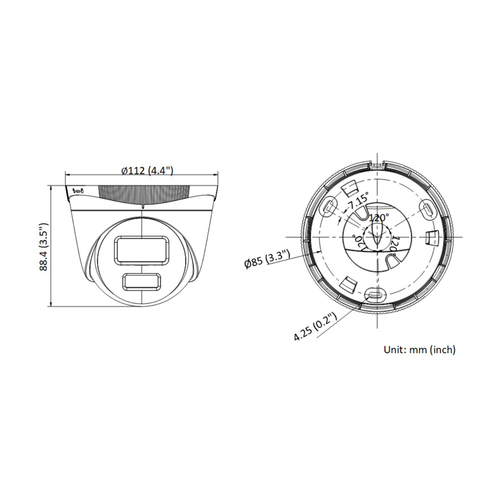 HIKVISION HIWATCH IP κάμερα ColorVu HWI-T249H, 2.8mm, 4MP, IP67, PoE