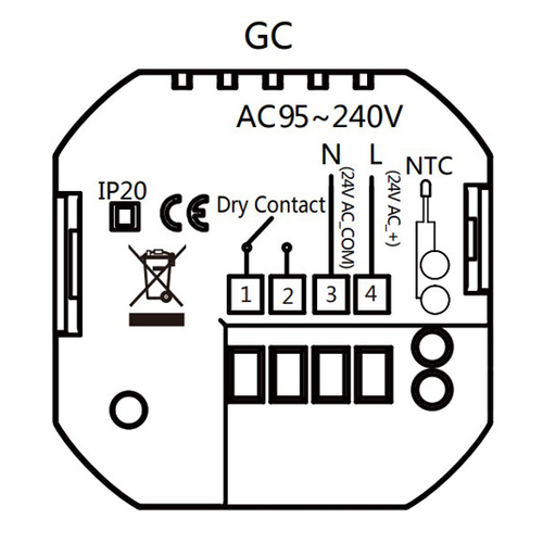 Smart θερμοστάτης χώρου BHT-15GCLW, αερίου, WiFi, λευκός