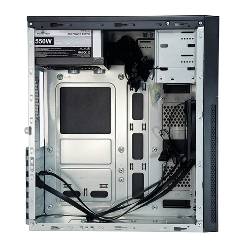 POWERTECH PC Case PT-1308 με 550W PSU, ATX, 330x175x405mm, μαύρο