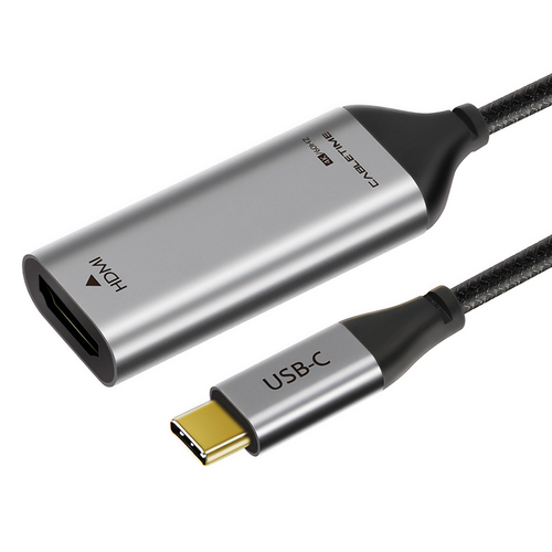 CABLETIME αντάπτορας USB-C σε HDMI CT-CMHDFN1, 4K/60Hz, 0.15m, μαύρος