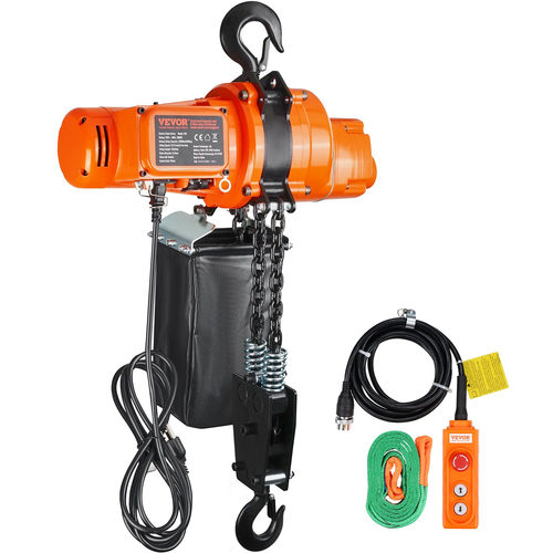 VEVOR Electric Chain Hoist Μονοφασικό ανυψωτικό γερανού 2200 lbs Φορτίο 10 ft Ανύψωση | VEVOR GR