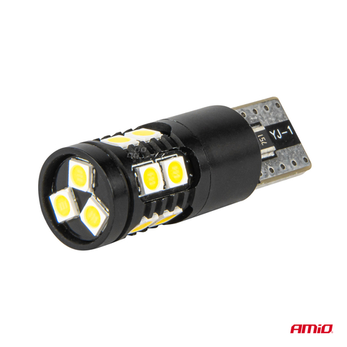 ΛΑΜΠΑΚΙΑ T10 W5W 12V/24V LED CAN-BUS 13xSMD 3030 ΛΕΥΚΟ 5500K ΑΜΙΟ - 2 ΤΕΜ.