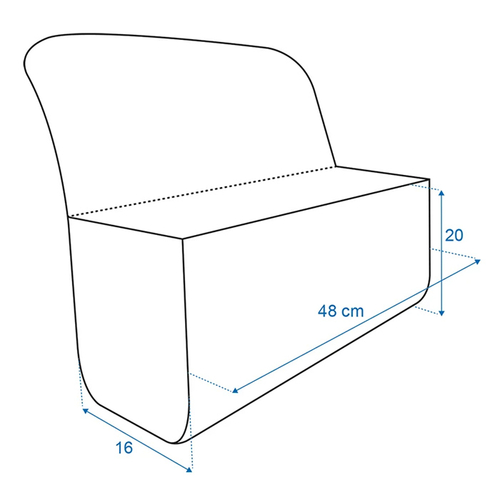 PROPLUS θήκη οργάνωσης αυτοκινήτου 540227, 48x16x20cm, γκρι