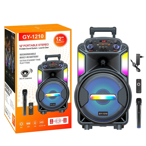 Φορητό ηχείο subwoofer με μικρόφωνο Karaoke - GY-1210 - 116220