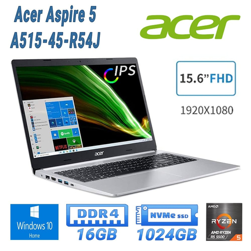 Laptop Acer Aspire 5 A515-45-R54J (RYZEN5 5500U/16GB/1TB/WIN10)