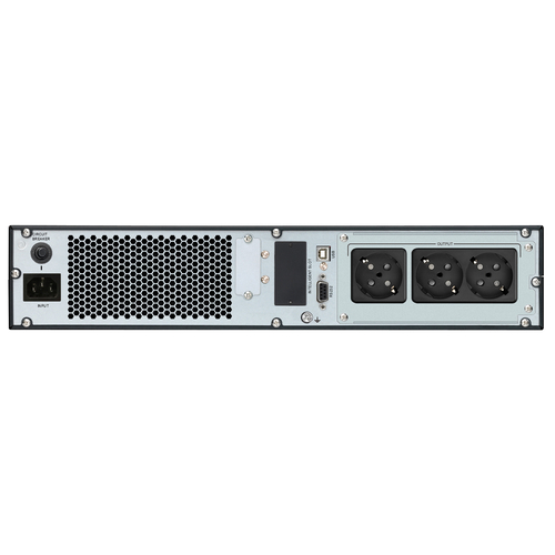 POWERTECH UPS On Line PT-1357 για rack 2U, με οθόνη, 1000VA/900W, 3x Schuko output