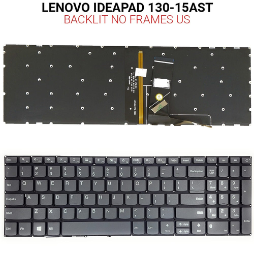 Πληκτρολόγιο LENOVO IDEAPAD 130-15AST with BACKLIT NO FRAME US